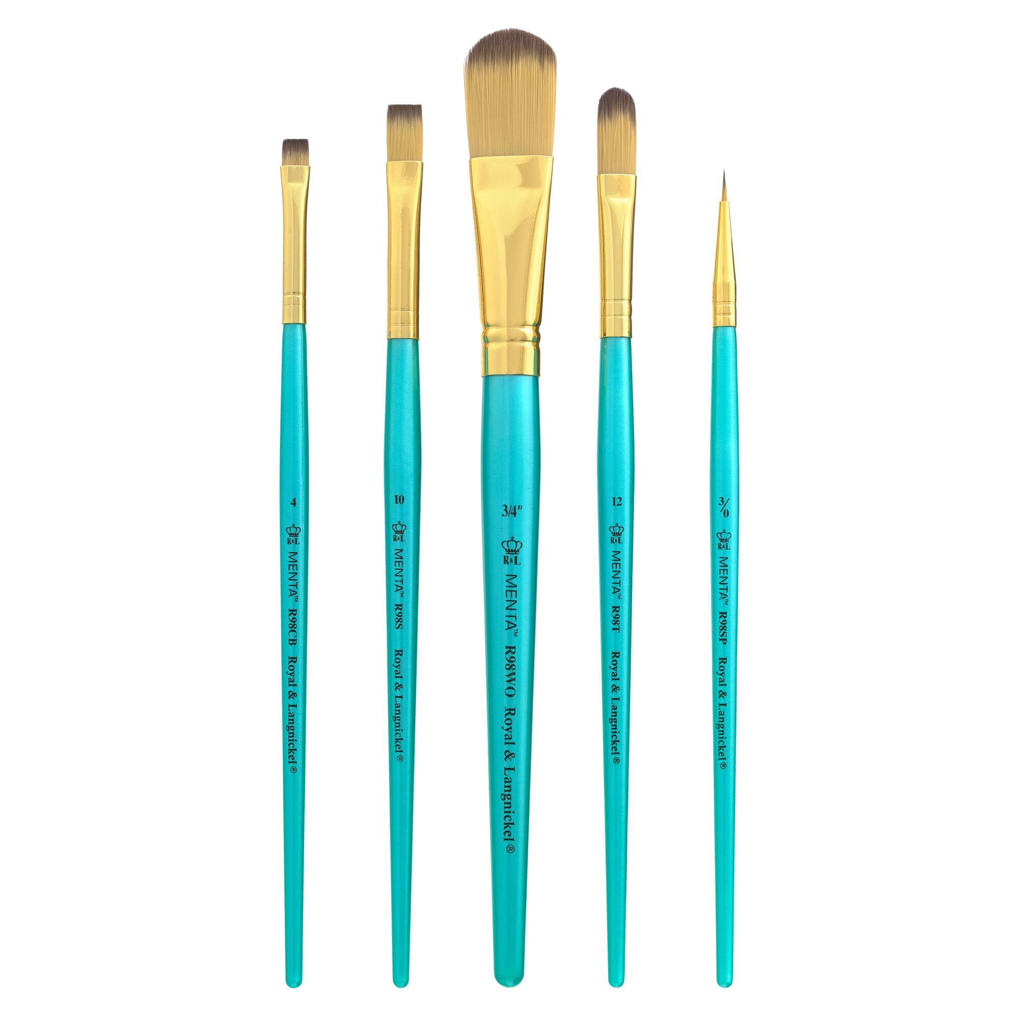 Royal & Langnickel® Menta™ Synthetic Blend Acrylic 5 Piece Brush Set